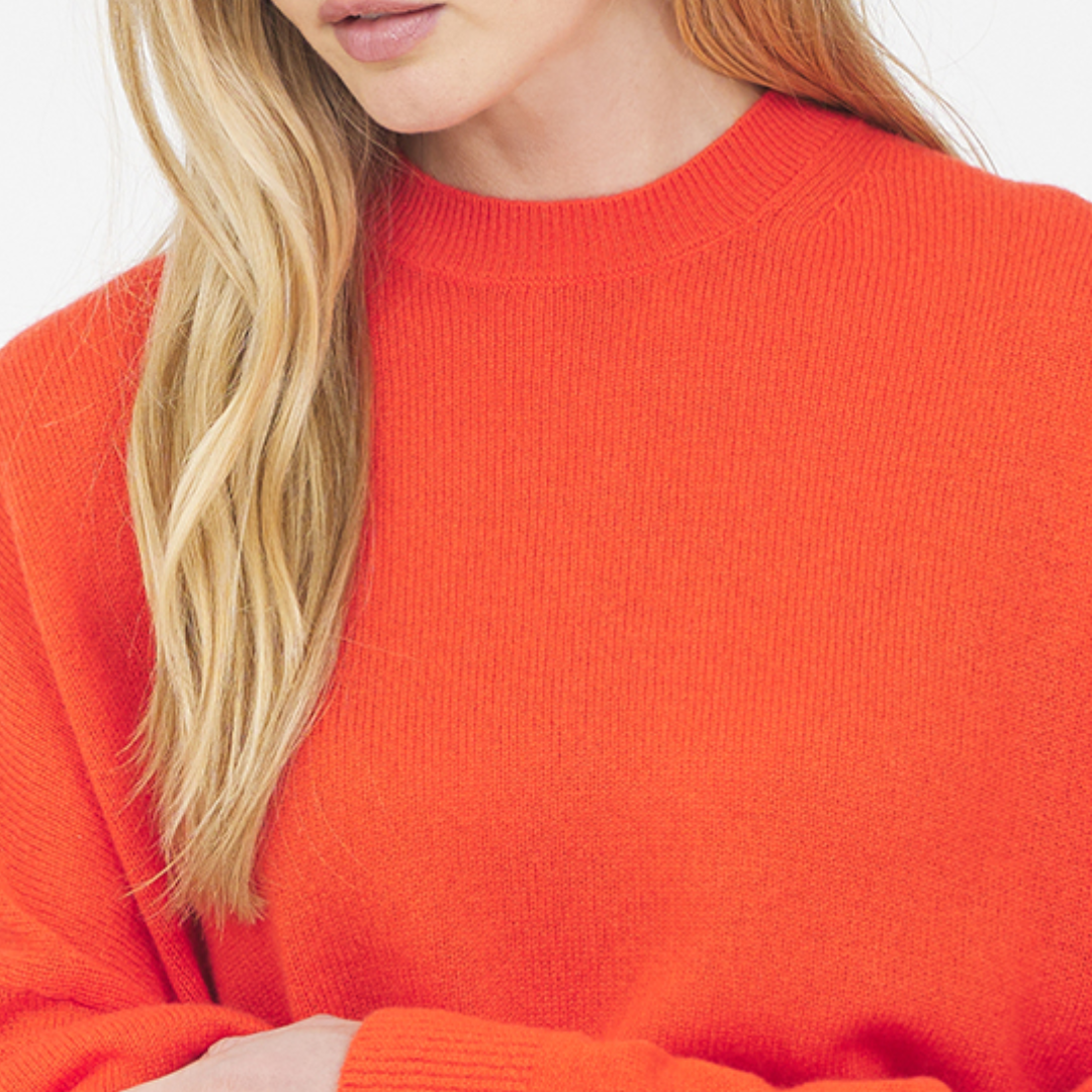 Rhodes Cashmere Pullover in Aperol