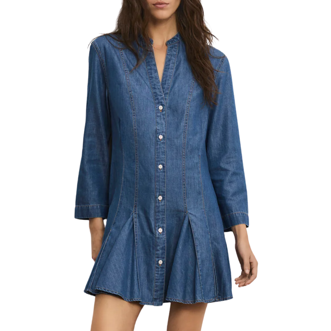Korinda Mini Shirtdress in Pool Party