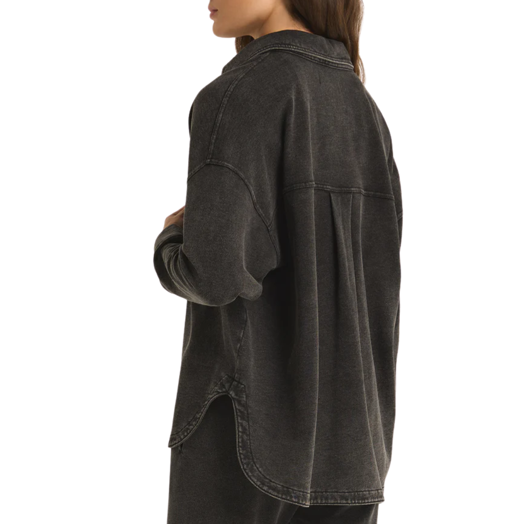 All Day Knit Denim Jacket in Vintage Black