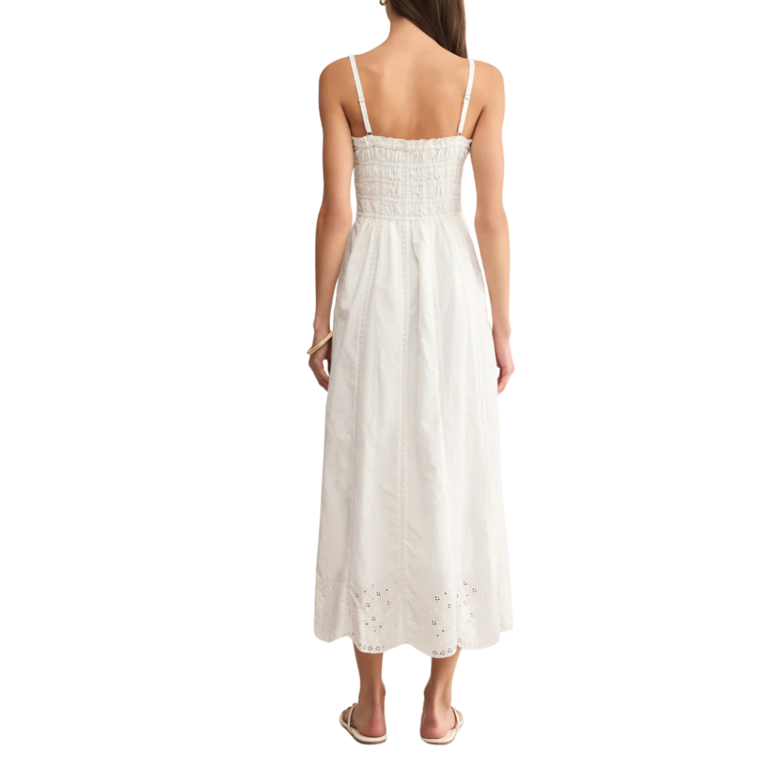 Dani Embroidered Midi in Dress White