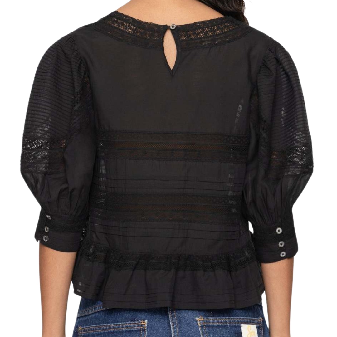 Franca Lace Top in Black