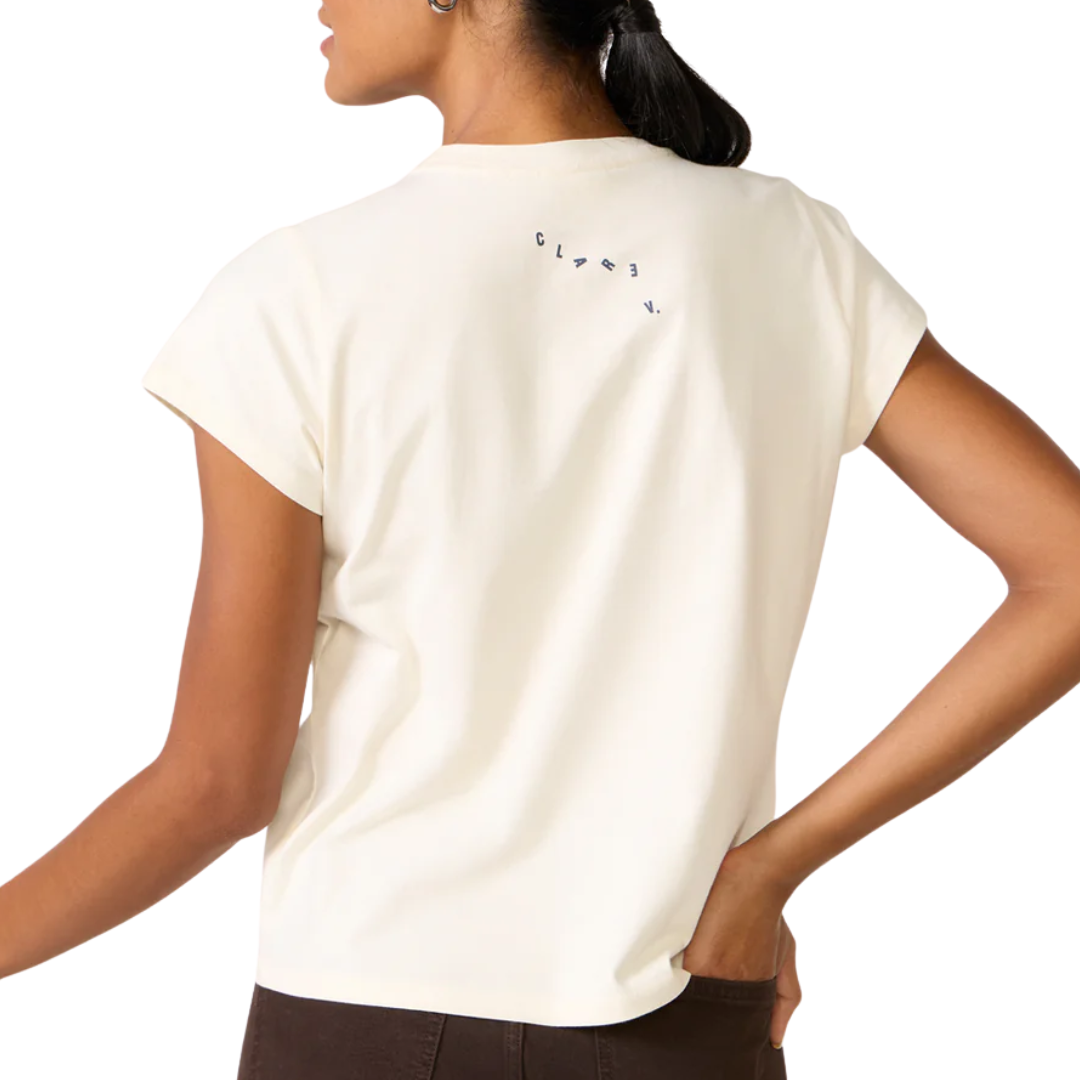 Classic Tee in Cream w/ Studs