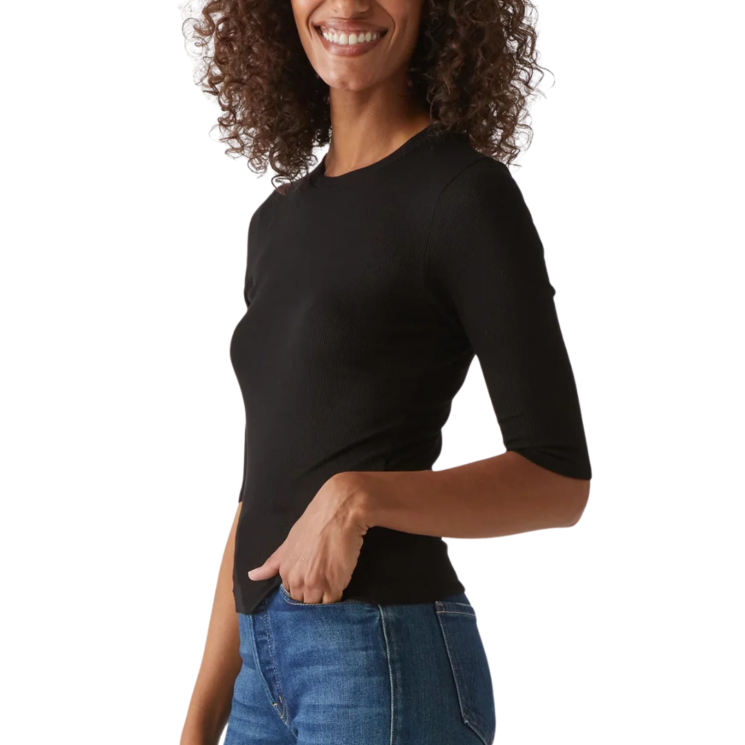 Maeve Crop Tee in Black
