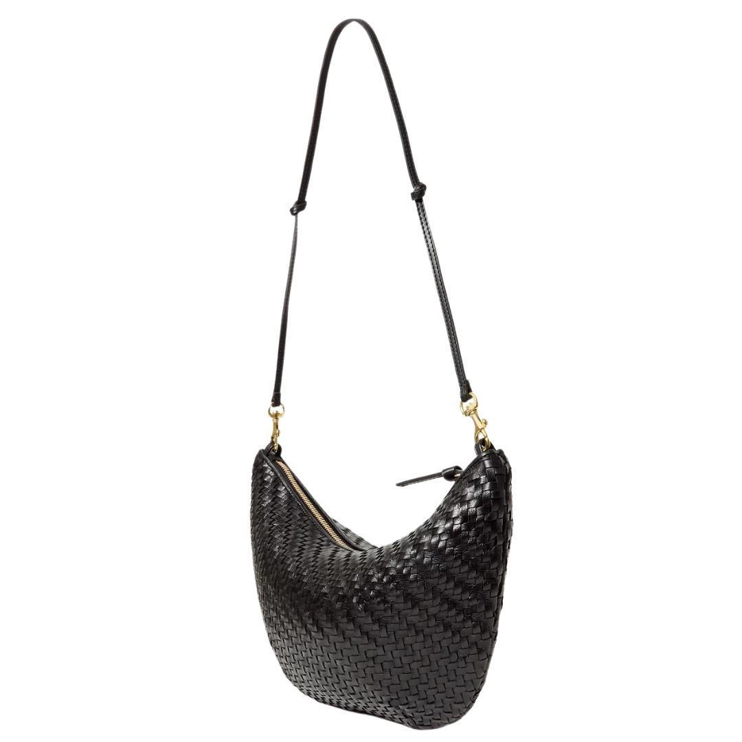 Lune in Black Woven Zig Zag