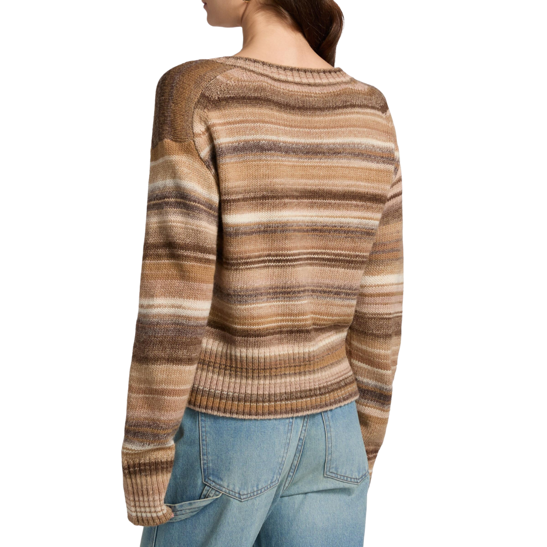 Diora Pullover Sweater in Desert Khaki Multi