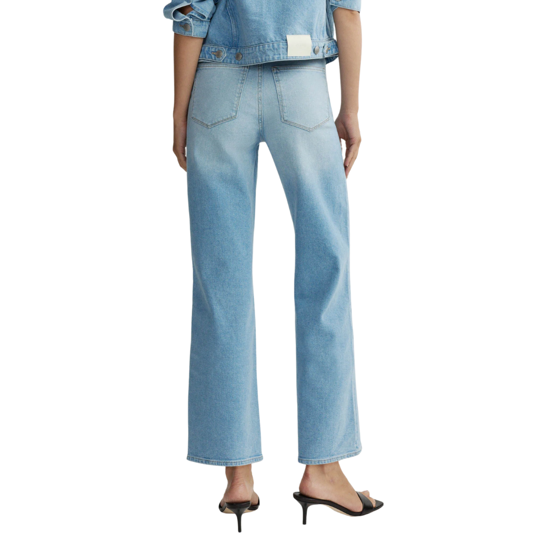 Karmine Refined Wide Leg High Rise 28" Jeans in Summer Day