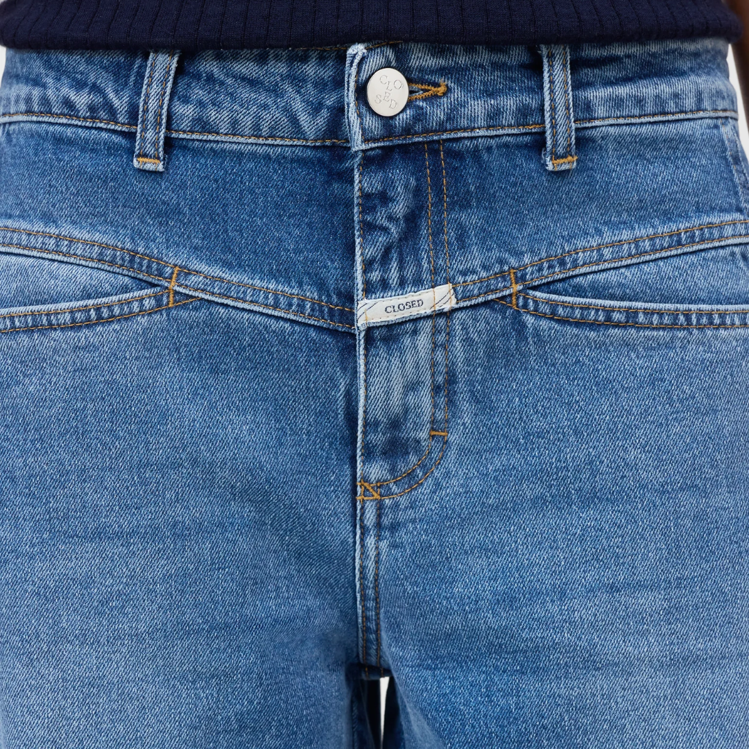 Tori-X Barrel Jeans in Mid Blue