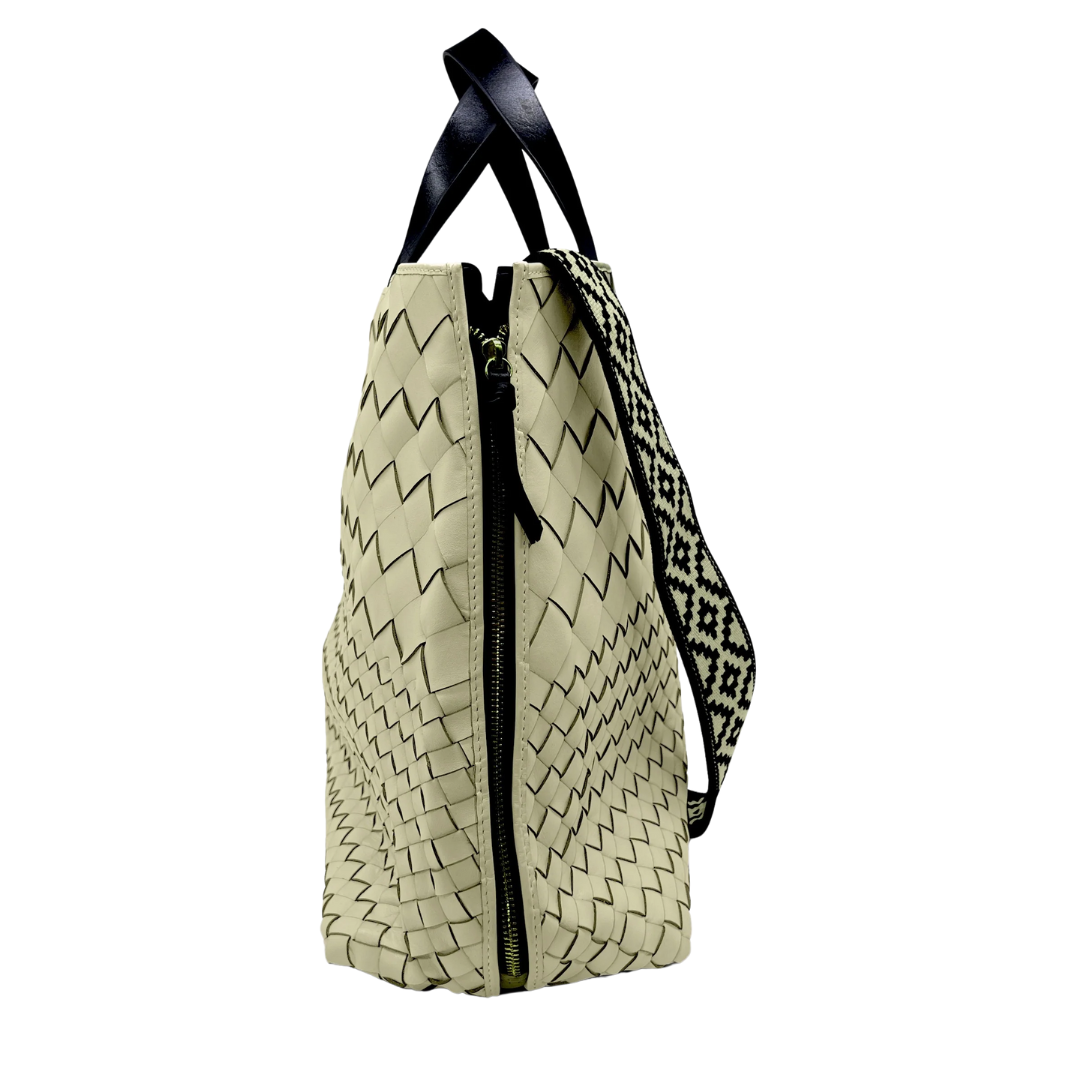 Bantham Tote in Sand Threaded Weave