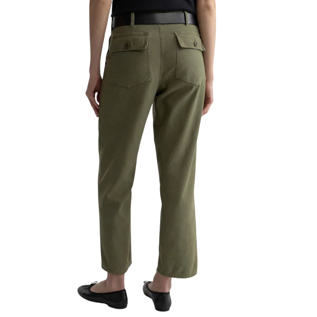 Earl Cotton Pant in Olive Fatigue