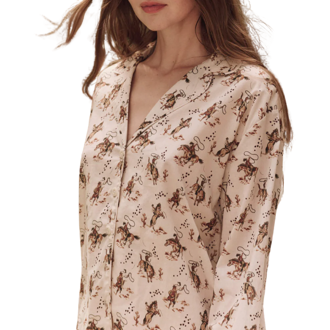 The Pajama Shirt in Cream Cowboy