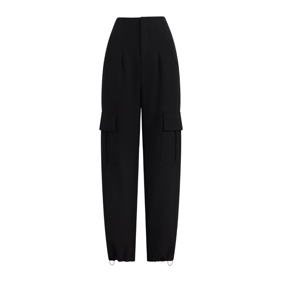 Lynda Tailored Utility Pant in Black