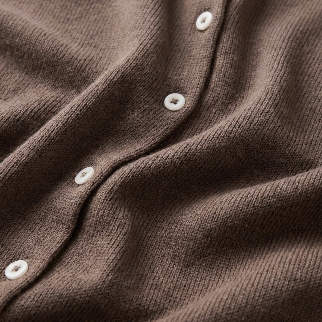 Syd Linen Knit Tank Vest in Pebble Coast