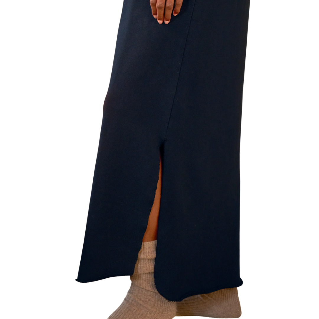 James Hooded Maxi Dress in British Royal Navy