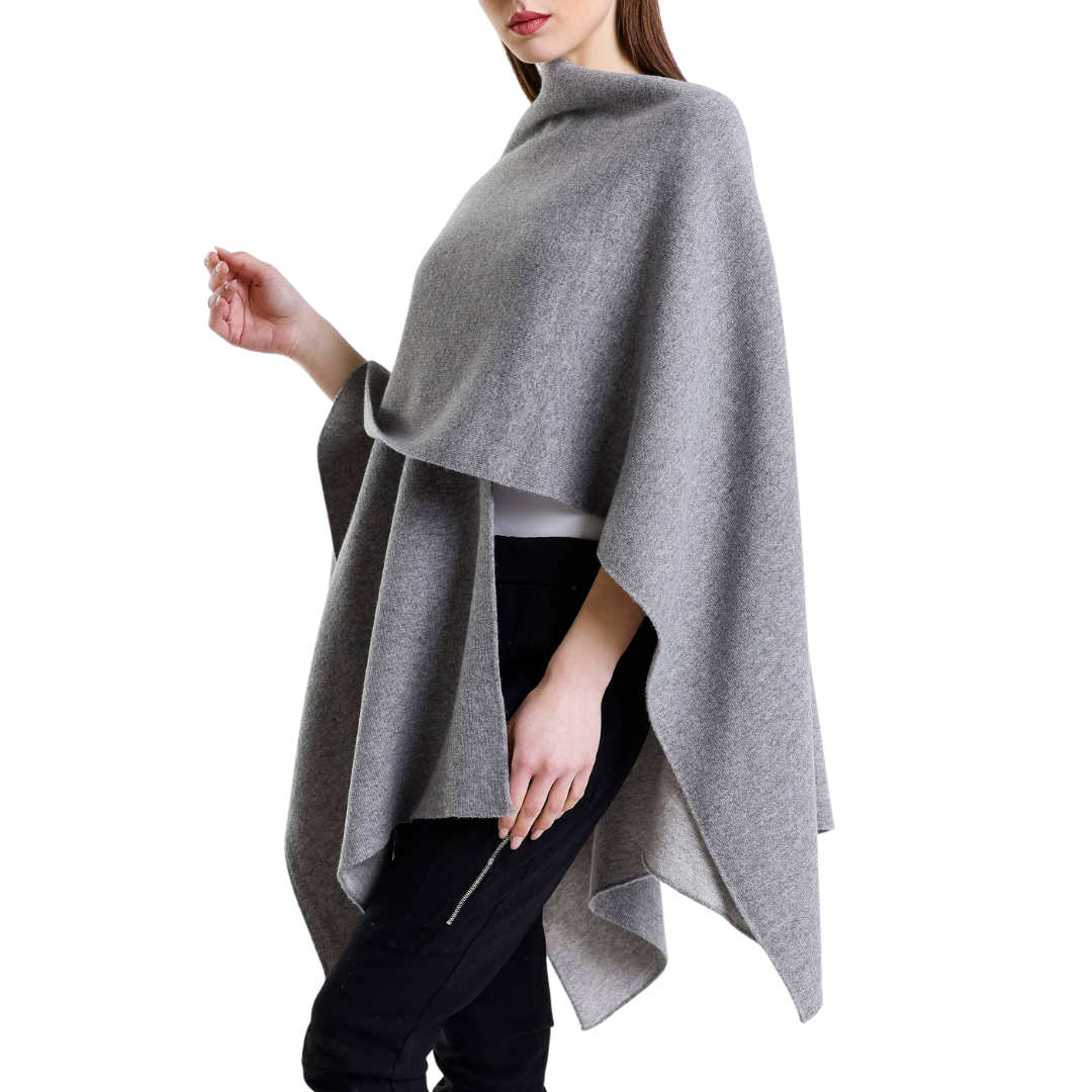 Kiersten Reversible Wrap in Dark Grey/Medium Grey