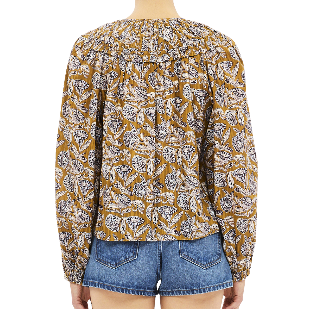 Florelle Cotton Blouse in Fennel Blossom