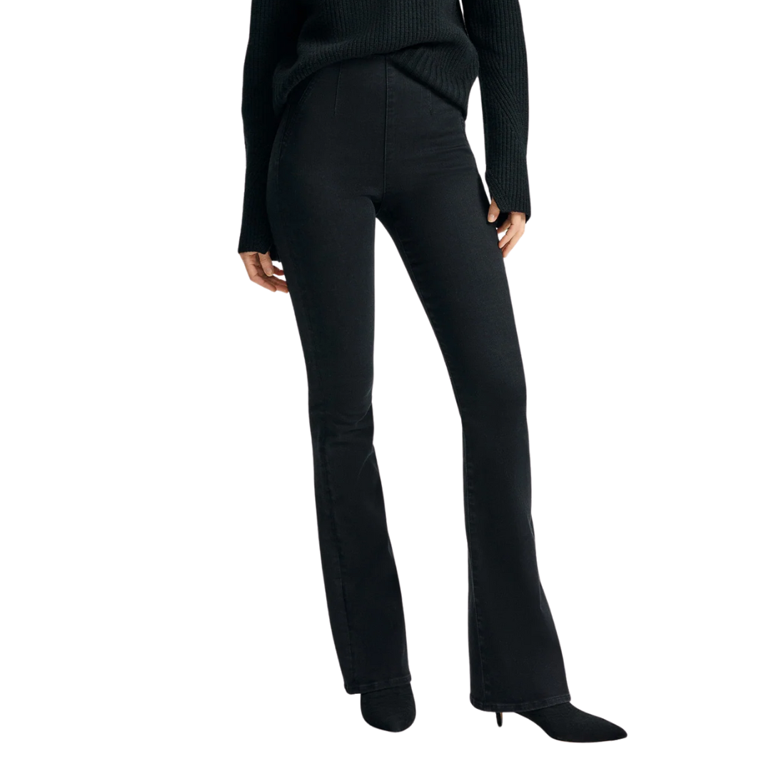 Beverly Off-Duty Skinny-Flare Jean in Onyx