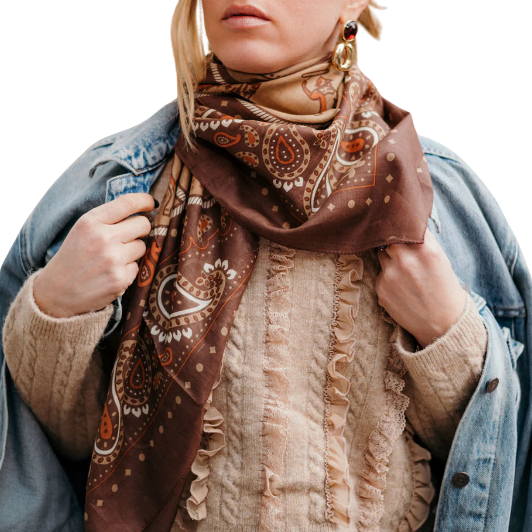 Rodeo Cotton Scarf in Cappuccino