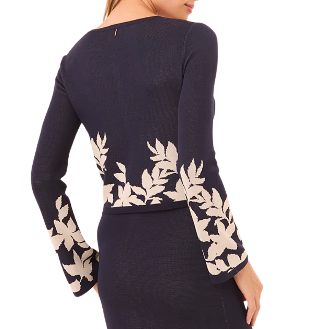 Nanea Top in Navy Flora