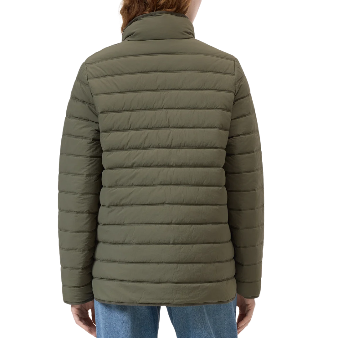 Quilted Zip Jacket in Forest Green