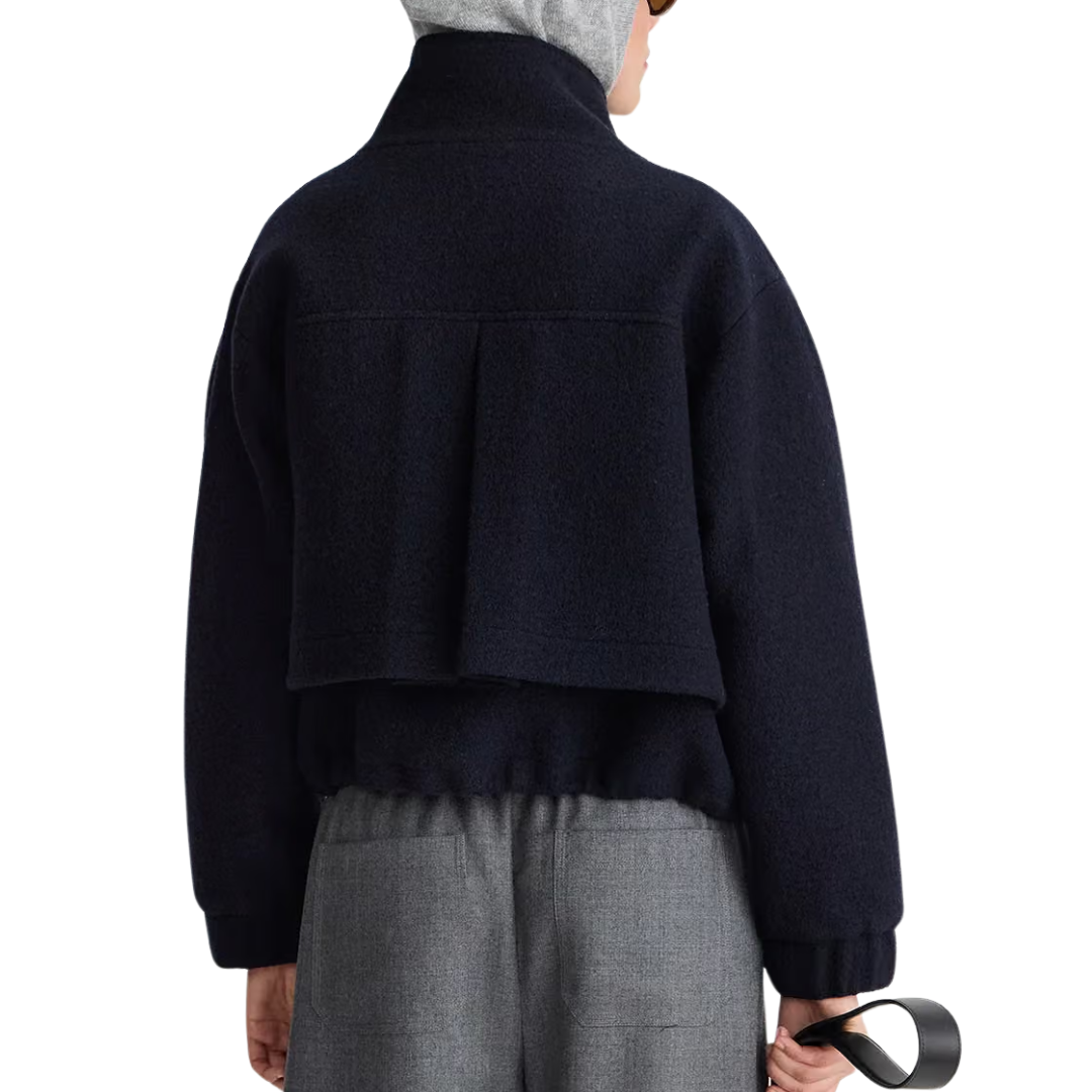 Selva Cropped Bomber in Midnight