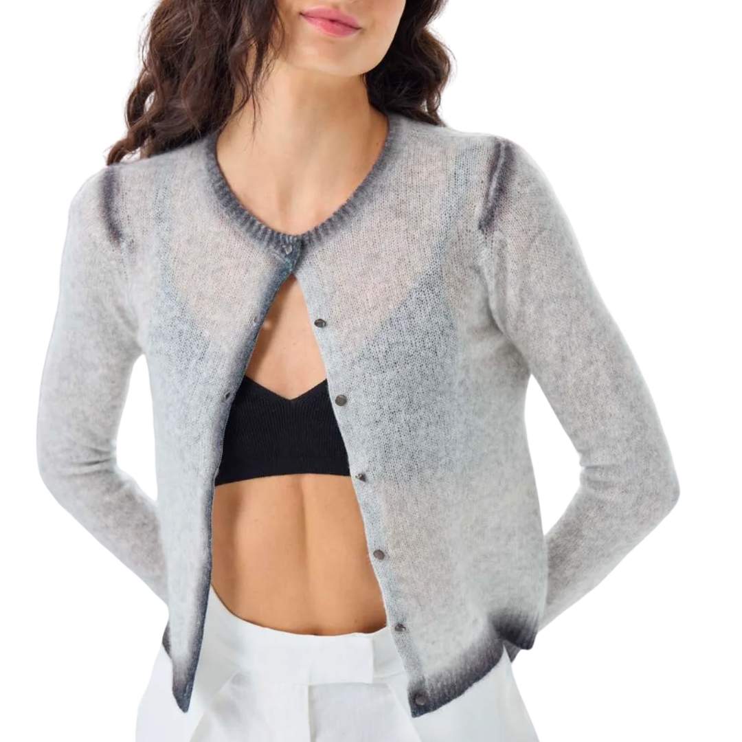 Smudge Tip Cardigan in Space Combo