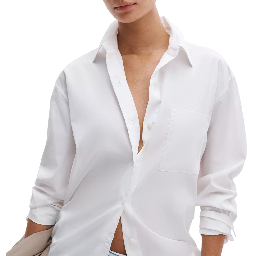 Connie Poplin Shirt in White