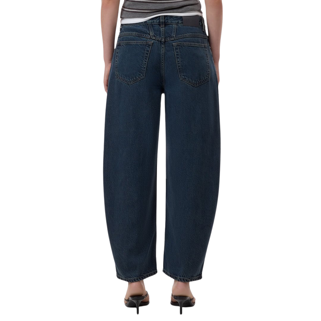 Jazzie Barrel Jeans in Dark Blue