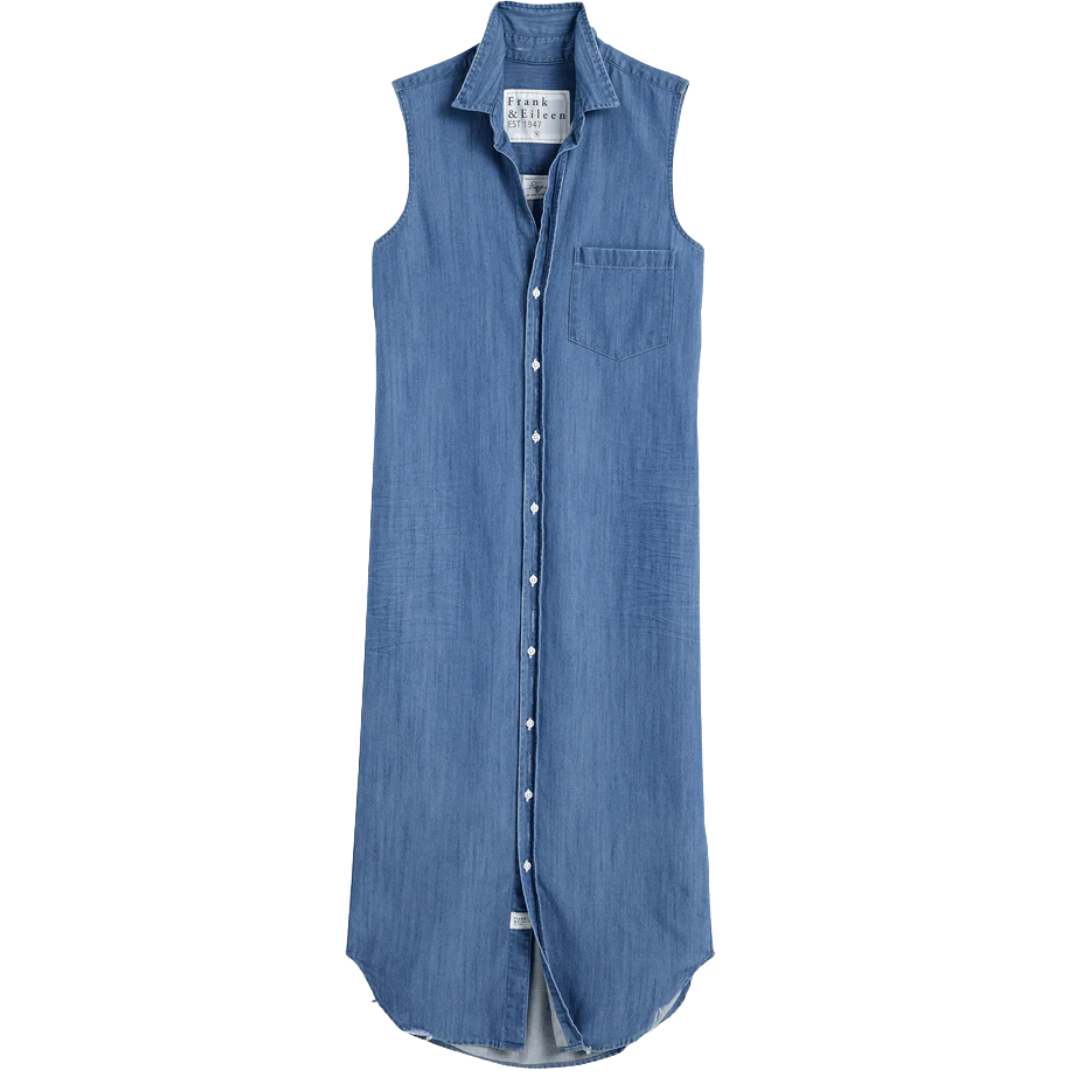 Rory Sleeveless in Vintage Stonewashed Indigo