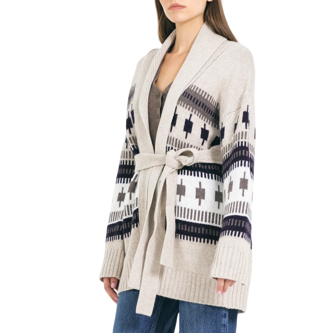 Lovisa Cardigan in Biscuit Combo