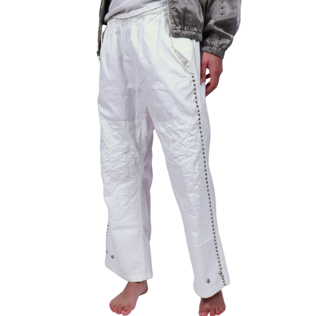 Canyonkid Japanese Twill Homestud Karate Pant in Supervintage White