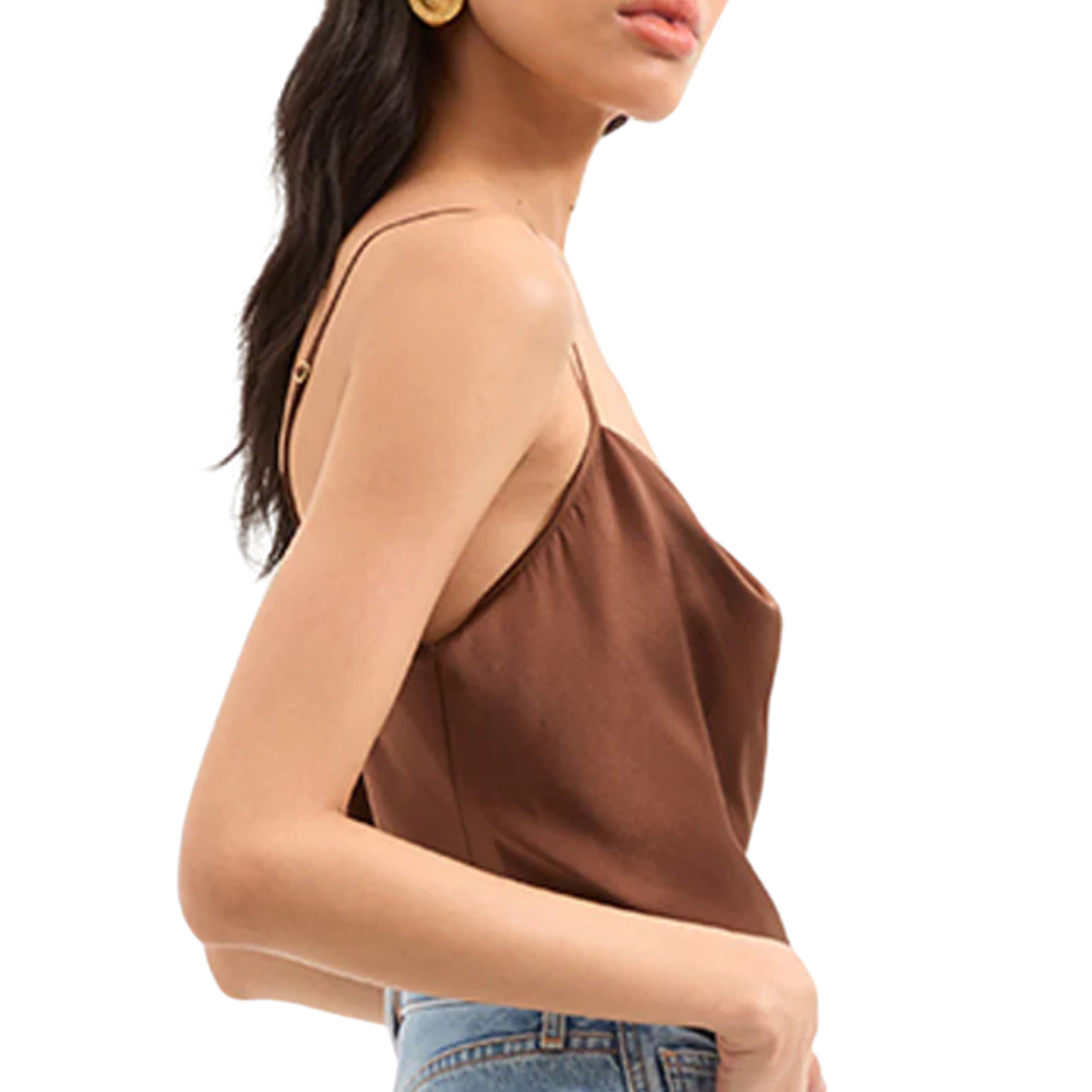 Sola Stretch-Silk Tank Top in Light Chicory