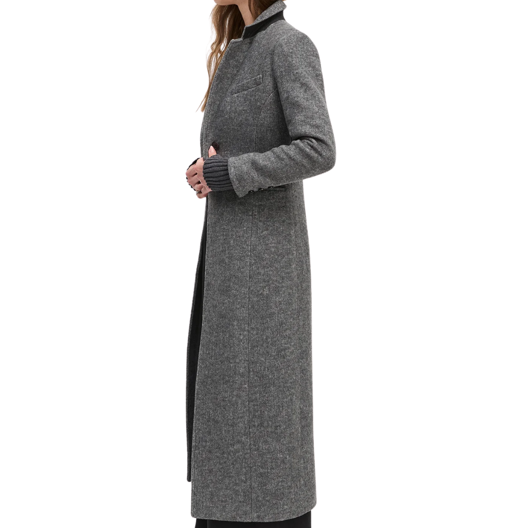 The City Coat in Grey Twill