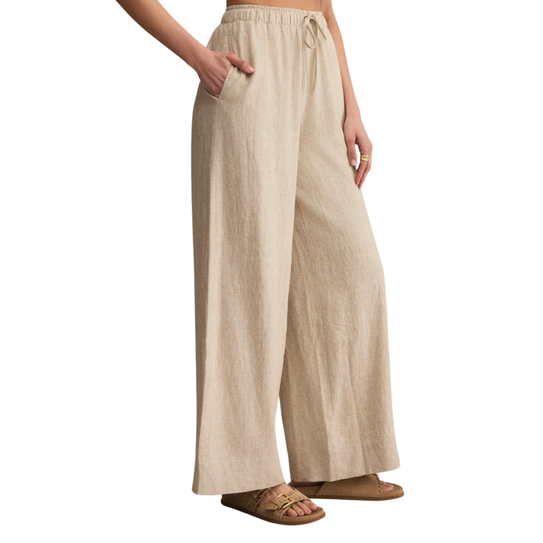Henri Linen Pant in Flax