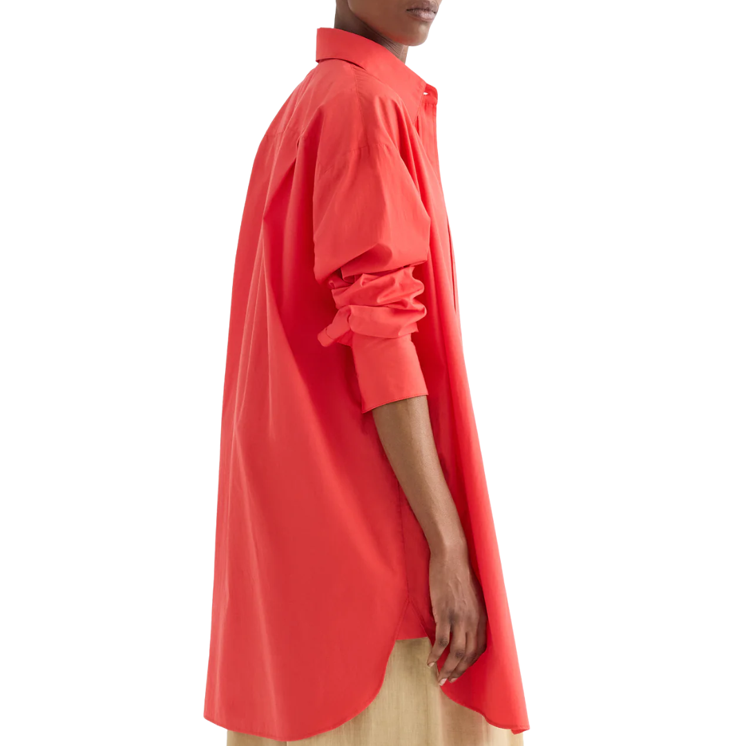 Big Joe Shirt Dress in Tomato