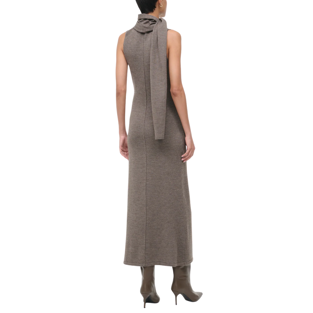 Canal Midi Dress in Truffle