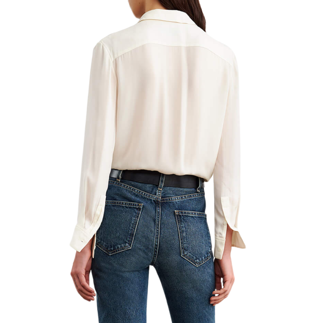 Danika Silk Shirt in Ivory