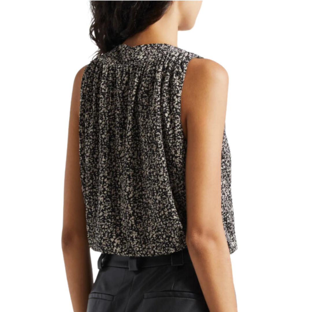 Sierra Sleeveless Blouse in Black Sahara
