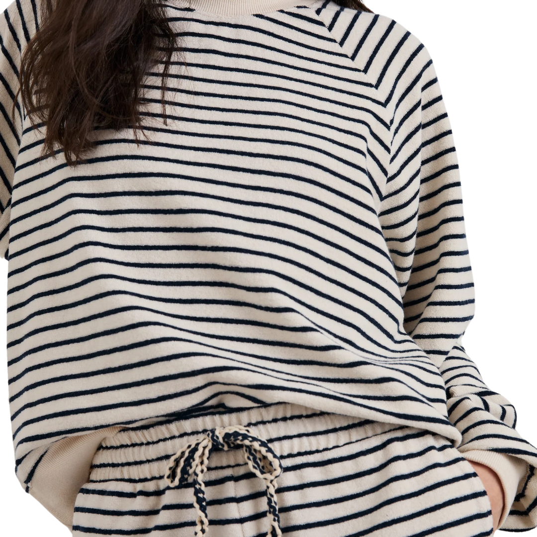 Theron Sweatshirt in Sailor Stripe Terry Towel