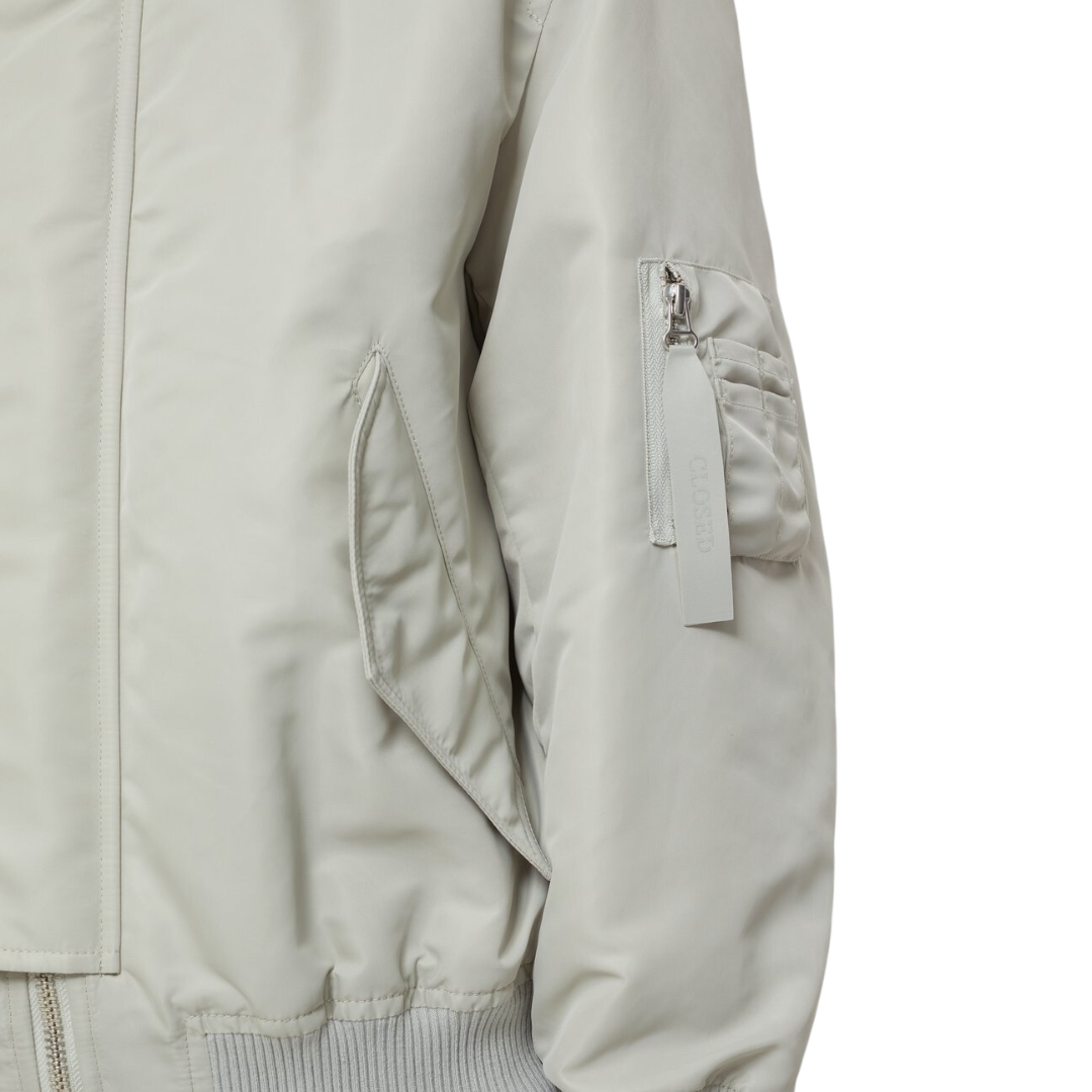 Bomber Jacket in Plaster Beige