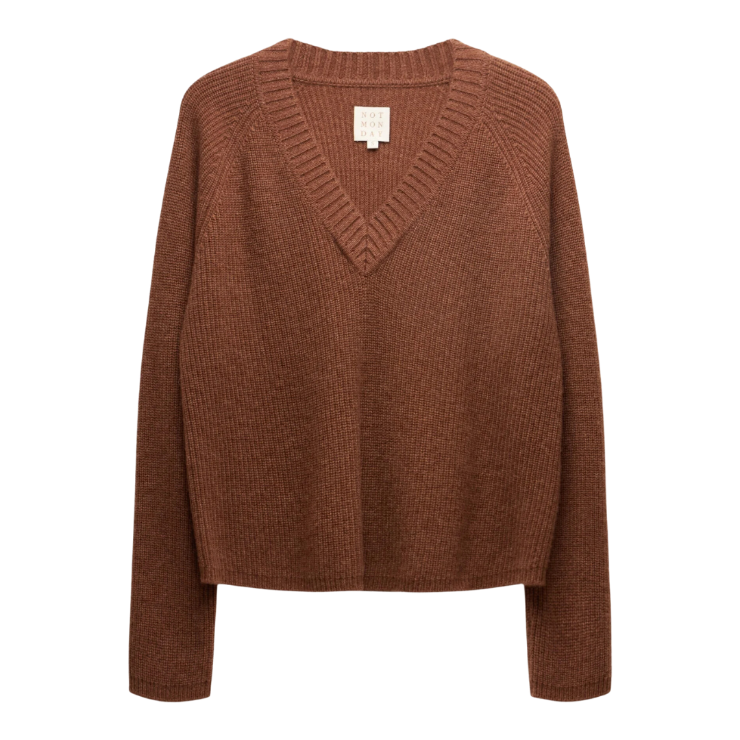 Sawyer Fisherman V-Neck in Cocoa