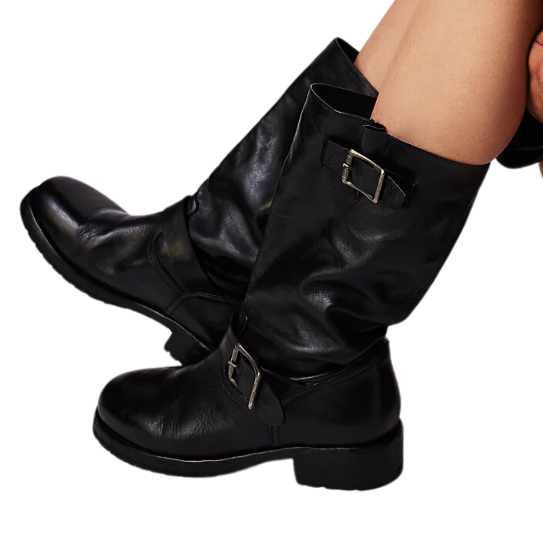 Ride Or Die Engineer Boots in Black