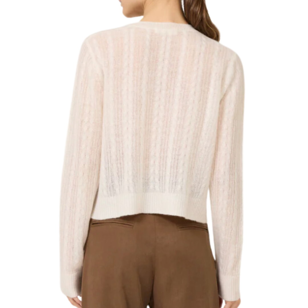 Blakely Tissue Cashmere Pullover in Ivory