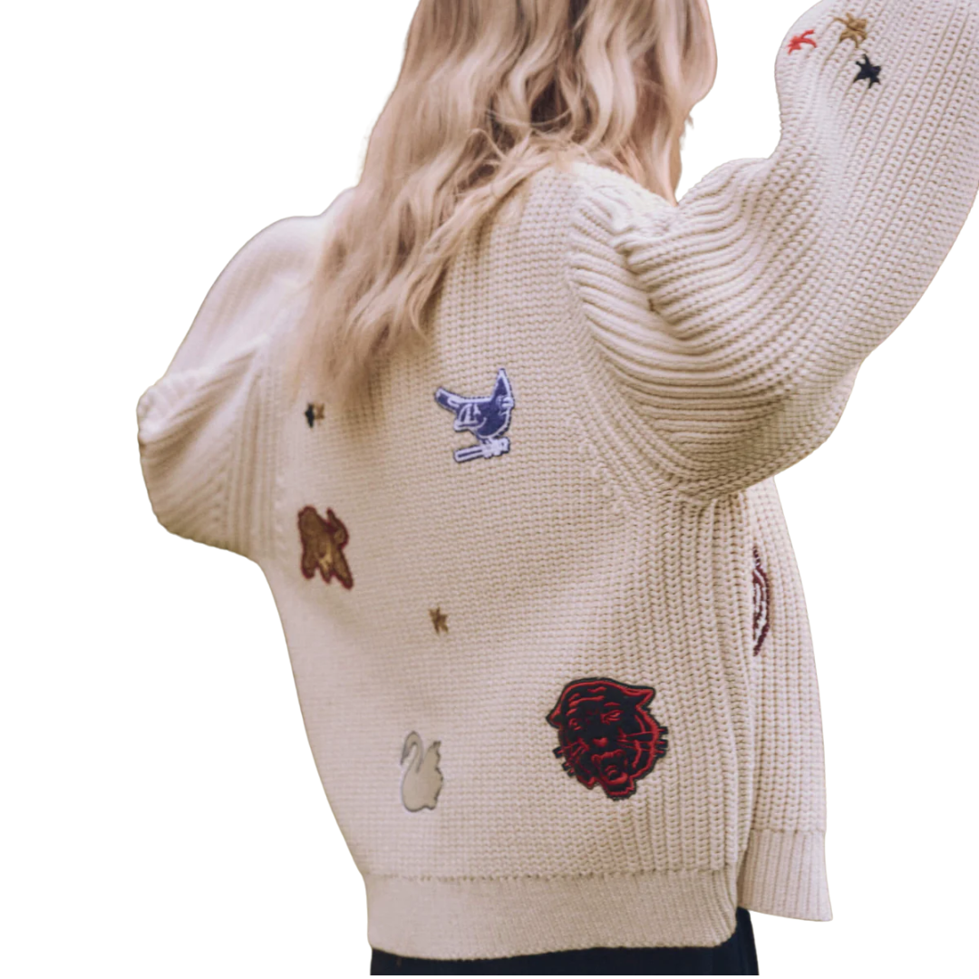 The Collegiate Cardigan in Natural