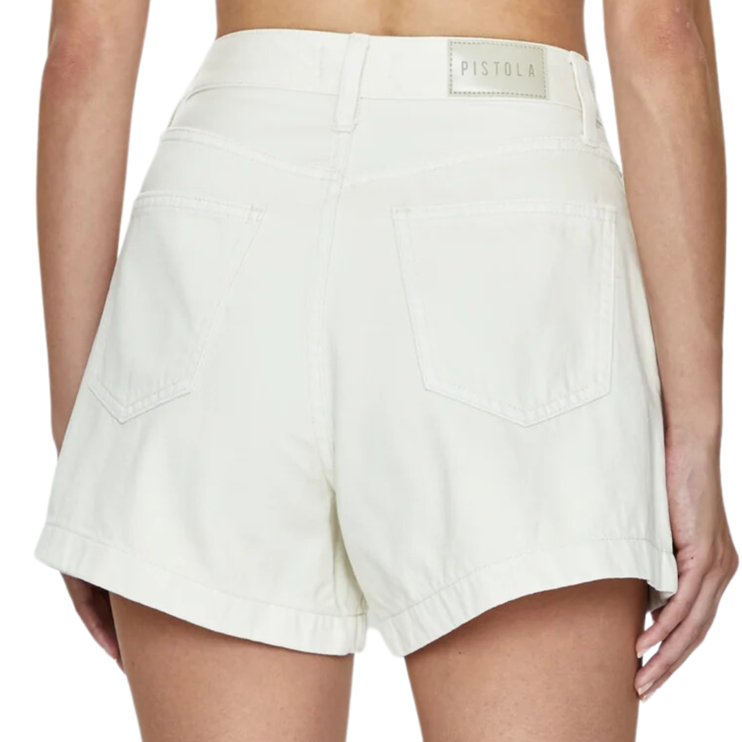 Saige High Rise Short in Eggshell