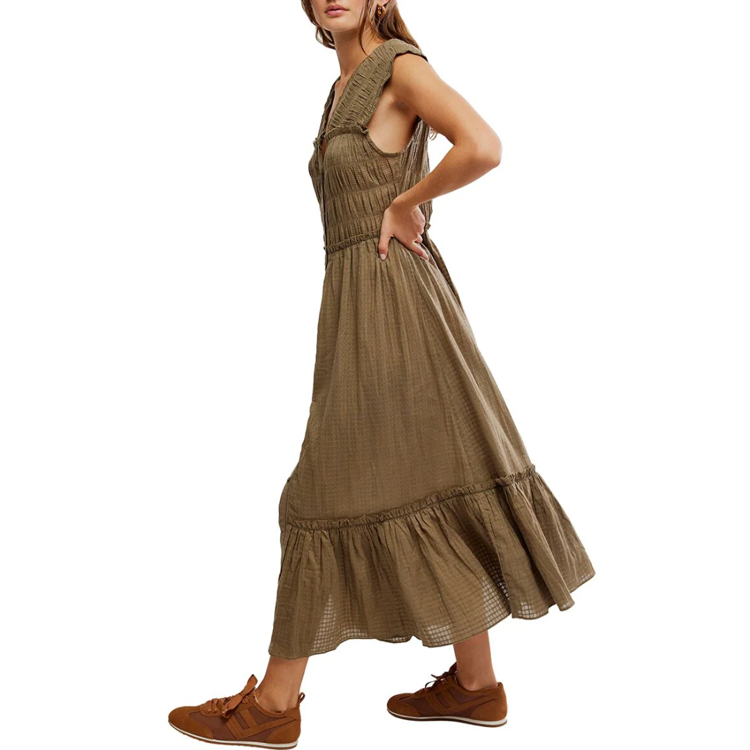 Desert Dazed Midi Dress in Caiman