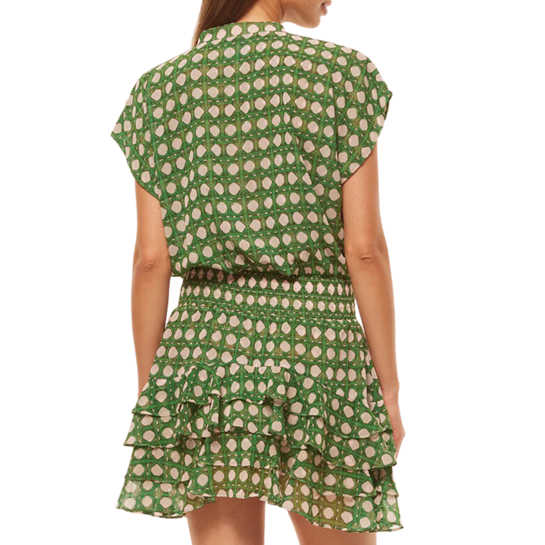 Evie Dress in Rattan Tile