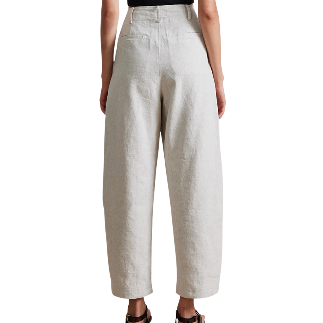 Bari Crop Trouser in Flax