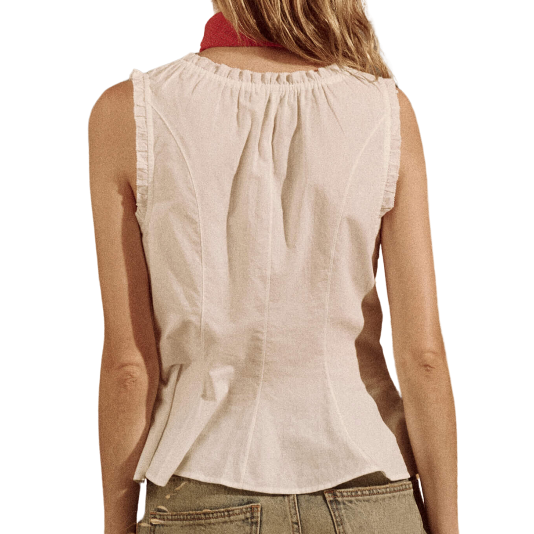 The Abbey Top in True White