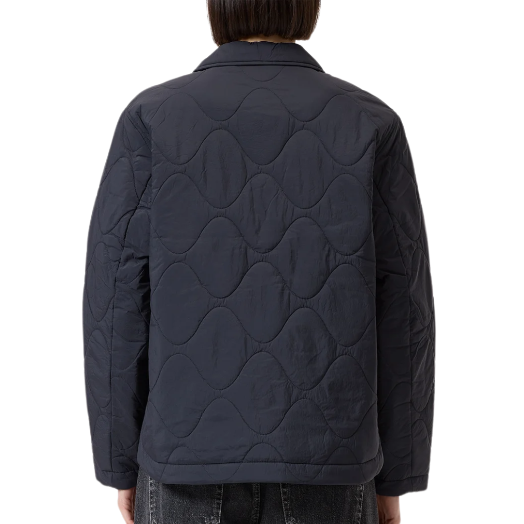 Quilted Bomber Jacket in Black