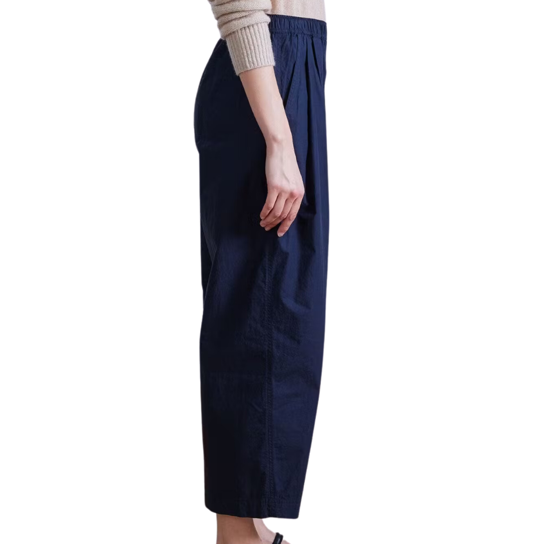 Spa Pleat Pant in Navy